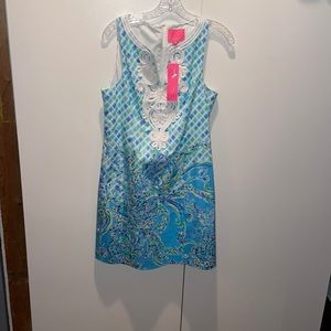 Lilly Pulitzer stretch shift in bondi blue💙